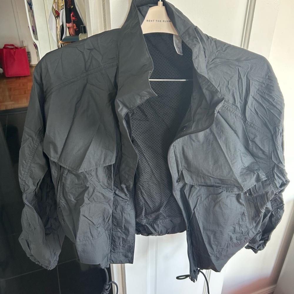 Athleta Black Windbreaker Jacket Sz M